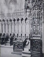 Choir Stalls, Notre Dame Amiens Cathedral, France, Magic Lantern Glass Slide picture