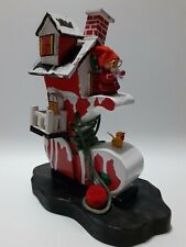 ⭐ Vintage Wooden Shoe House With Santa And Bird Christmas Decor (F3 picture