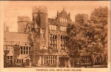 Bryn Mawr, PA Pembroke Gate Bryn Mawr College Vintage Postcard J926 picture