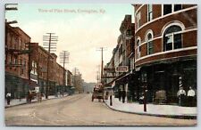 Covington Kentucky~Pike Street~The Stag~Barber Leans on Striped Pole~c1910 PC picture