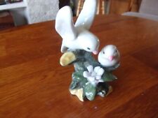 Two Ceramic Doves with Lily picture