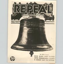 PROHIBITION Reform MAGAZINE 'Repeal' Cover VINTAGE 1931 Press Photo picture
