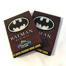 NEW 2 Sealed Topps Stadium Club 1991 BATMAN RETURNS Premium Movie Cards 2 packs  picture