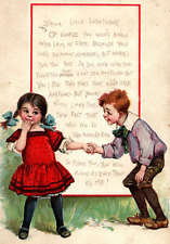 Embossed Secret Admirer Valentine Postcard - Super Cute picture