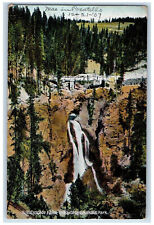 1907 Scenic View Of Cascade Falls Yellowstone National Park Wyoming WY Postcard picture
