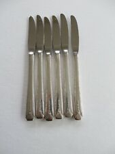 Vintage Milady Pattern 6 Luncheon Knives Oneida Community Silver Plate 1940 picture