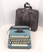 Vintage 1966 Smith Corona Sterling Typewriter Blue with Soft Case - See Add picture