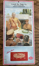 Vintage 1920 Calendar Dry Goods General Pershing  ~  Peters Shoes Co Advertising picture