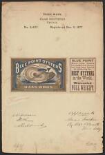 Photo:Trademark registration by Haas Brothers for Blue Point brand Oysters picture