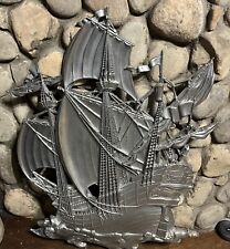 Vintage Dart Pirate Ship Dolphins Wall Decor:Nautical Plaque picture