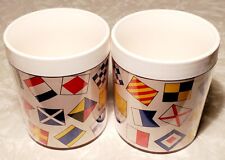 2 Vintage Royal Crest Maritime International Code Signals Flags Cups USA picture
