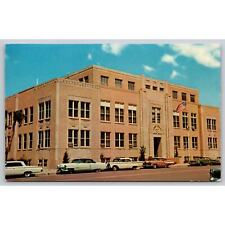 Postcard NM Clovis Curry County Court House Classic Cars picture