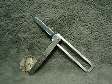 Vtg Rare Ambassador USA Stainless Steel Tri Fold Advertising Micro Folding Knife picture