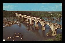 Train Railroad postcard James River Bridge Richmond, Virginia VA  picture