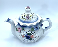 VTG Porcelain Teapot & lid with strainer for loose leaf tea 10 oz or 325 ml picture