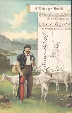 SWITZERLAND traditional costume S Brienzer Buurli litho PC  1905 picture