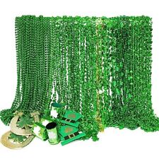 120PCS St Patricks Day Beads Necklace, Green 10 Kinds of St Patricks Beads, M... picture