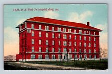 Gary IN-Indiana, U.S. Steel Company Hospital, Vintage c1914 Postcard picture