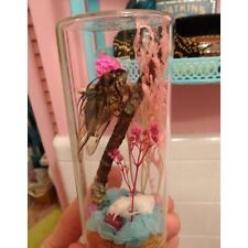 Glass Jar Cicada faux mink skull flower oddity curiosity witchy insect taxidermy picture