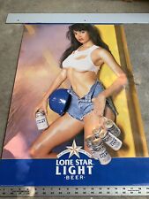 Lone Star Light Beer  1989 Hardhat Girl Poster - San Antonio, Texas picture