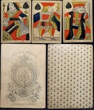 c1855 Rare Authentic Gamblers Saloon Deck Historic Antique Poker Playing Cards picture