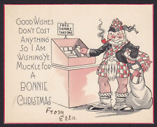 Bonnie Christmas-Holiday-Scottish-Humor-Kilt-Vintage Greeting Card picture