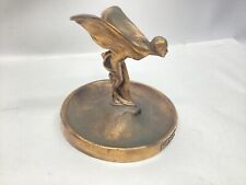 Rolls-Royce Owners Club Newport '89 Bronze Spirit Of Ecstasy Flying Lady Ashtray picture