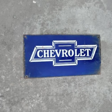 PORCELIAN CHEVROLET ENAMEL SIGN SIZE 10.5X20.5 INCHES SINGLE SIDED picture