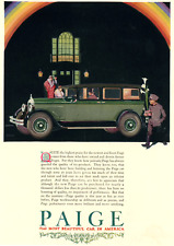 1926 Original Paige Ad. Large Sedan With Disk Wheels. Glossy Color Page picture