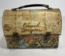 VINTAGE CHUCK WAGON DOME METAL LUNCHBOX NO THERMOS ALADDIN picture