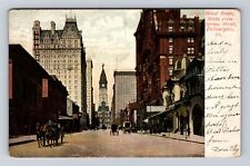 Philadelphia PA-Pennsylvania, Broad Street North, Vintage c1906 Postcard picture