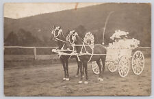 Ulster County Fair Parade Float Horse Drawn Women Flowers Liberty NY 1909 picture
