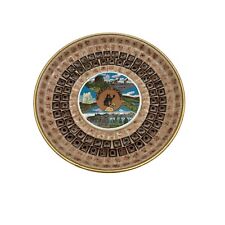 Wonderful Wyoming Souvenir Plate Shallow Bowl Mosaic Tile Look Collectible 7.5