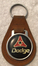 Vintage Dodge Leather Keyring Fob picture