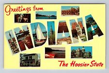 IN-Indiana, LARGE LETTER Greetings, c1963, Vintage Postcard picture