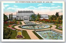 Old Vintage Antique Postcard Shaw's Garden Conservatories St. Louis, Missouri picture