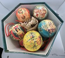 11 GLORIOUS ANGELS Christmas Ornaments: Antique Look Decoupaged Ornaments No Lid picture