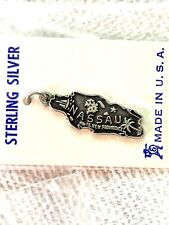 NASSAU STERLING SILVER PENDANT CHARM 2.4g STAMP MARKS BAHAMA ISLAND - NEW picture