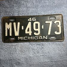 1946 Michigan License Plate MV-49-73 picture
