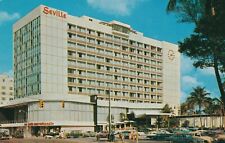 Seville Hotel Miami Beach Florida Street View U.S Color Print Postcard UNPOSTED picture