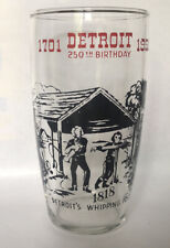 Detroit Michigan 1701 to 1951 Detroit's Whipping Post Drinking Glass 250th vtg picture