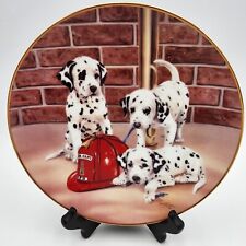 Vintage Princeton Gallery Limited Edition Porcelain Plate Firehouse Frolic 1992 picture