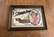VTG Olympia Oval Ornate Girl Pale Beer Advertising Bar Mirror Wall Art Ad Sign picture