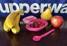 Tupperware Blossom Sambal Sauce Dip Dish 110ml/ 1/2cup w/ Hang-on Spoon Pink New picture