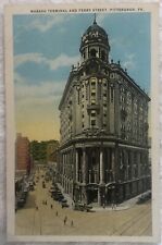 Post Card Wabash Terminal And Ferry St. Pittsburgh, Pa Vintage, Robbins And Son picture