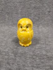 Vintage Genuine Alabaster Marble Hand Carved Owl glass eyes Made In Italy “70  picture