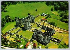 Postcard Aerial View of Ruins Rievaulx Abbey North Yorkshire     A 12 picture