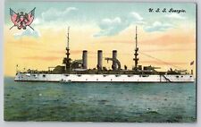 Pre WWI US Battleship USS Georgia White Fleet 1907-1909 Postcard picture