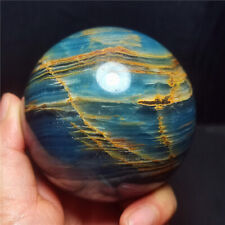 Rare 749G Natural Polished Blue Onxy Agate Crystal Sphere Ball Healing WD1316 picture