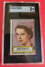 QUEEN ELIZABETH II ENGLAND 1952 TOPPS LOOK 'N SEE CARD #104 GRADED SGC 2 GOOD picture